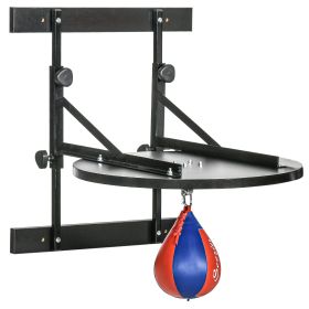 Adjustable Speed Bag Platform, Wall Mounted Speed Bags for Boxing with 360Â°Swive and 10" Speedbag, Black
