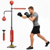 4.6'-6.7' Speed Bag Boxing Bag Stand, Reflex Bag Boxing Training Equipment, Speed Punching Bag, Red