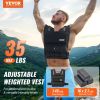 VEVOR Adjustable Weighted Vest, 35lb Weight Vest with Iron Weights, Shoulder Pad, and Reflective Stripe, Body Weight Vest Exercise Set for Men Women