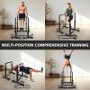 Dip Bar Station Set, 6 Level Adjustable Pull Up Bars, 1200lbs Heave Duty Parallettes Bars, Dip Station for Full Body Workout Fitness