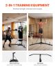 VEVOR 2 in 1 Punching Bag Stand, Steel Heavy Duty Workout Equipment, Adjustable Height Boxing Punching Bag Stand with Pull Up Bar