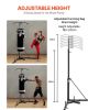 VEVOR 2 in 1 Punching Bag Stand, Steel Heavy Duty Workout Equipment, Adjustable Height Boxing Punching Bag Stand with Pull Up Bar