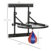 Adjustable Speed Bag Platform, Wall Mounted Speed Bags for Boxing with 360Â°Swive and 10" Speedbag, Black