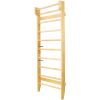 Gymnastics Wood Stall Bar, Multi-use Swedish Ladder- Wall Mounted Pull Up Bar-Physical Therapy for Stretching and Various Exercises