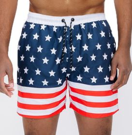 American Flag Swim Shorts (Color: Flag, size: M)