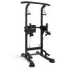 VEVOR Pull Up Bar, 330 LBS Power Tower Dip Station, Workout Dip Station with H-Shaped Stable Base & Back Pad