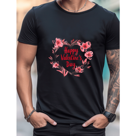 Celebrate in Style with This 100% Cotton Men's Valentine's Day Tee (Style: 132)