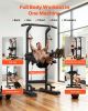 VEVOR Pull Up Bar, 330 LBS Power Tower Dip Station, Workout Dip Station with H-Shaped Stable Base & Back Pad